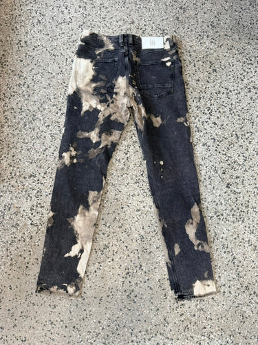 Denim Pants - Stone Wash Black & Bleach