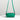 green turquoise leather cross body bag classy elegant artsy unique look made by hand in portland maine