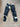 Denim Pants - Dark Wash Blue & Bleach