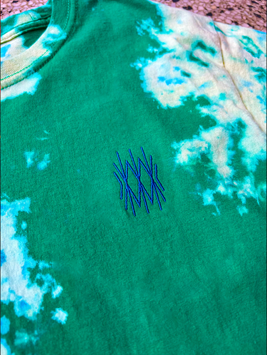 T-Shirt - Green & Bleach White Logo