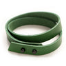 textured green leather bracelets made by hand in portland maine